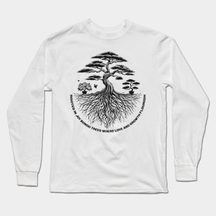 ROOTED IN JOY: Nurturing Love and Growth Like a Bonsai Long Sleeve T-Shirt